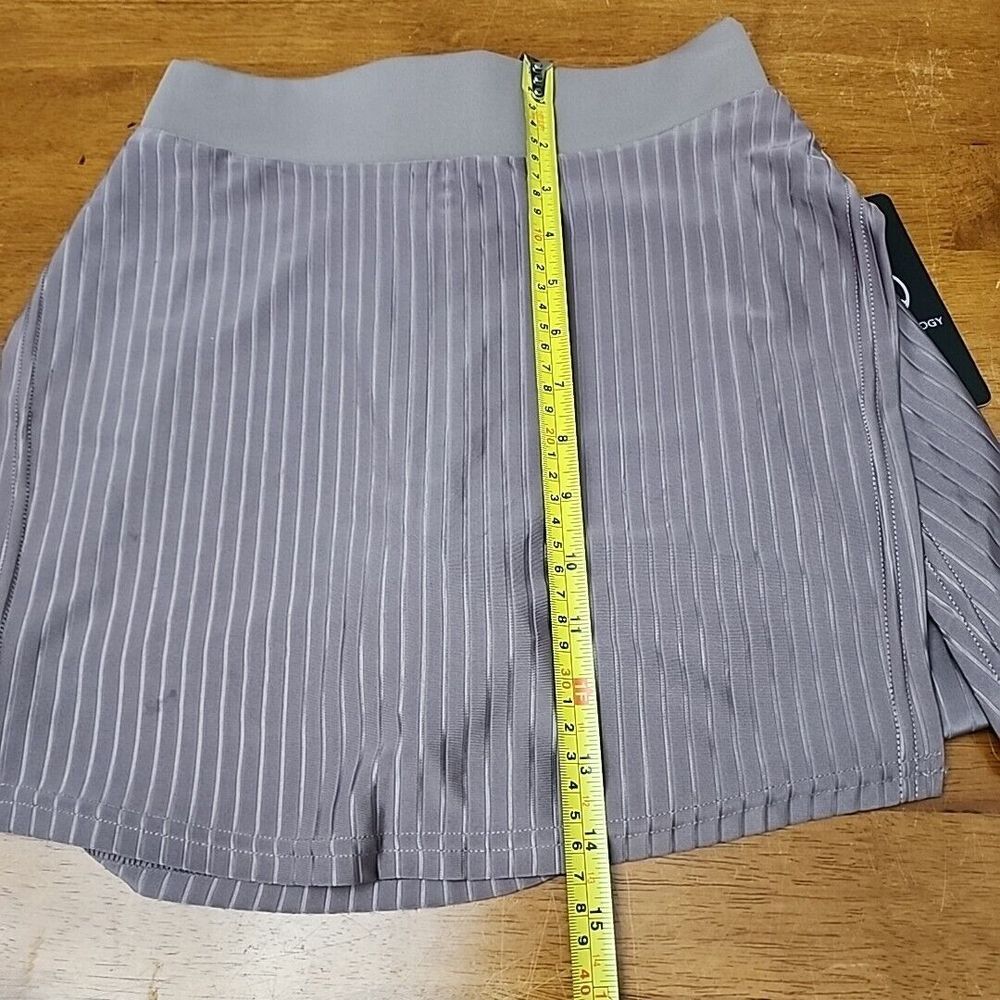 Move Theology Sheer Stripe Tennis Skort Size XS Taupe Golf Skirt Athleisure - Picture 8 of 8